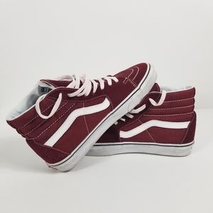 Vans Sk8-hi top Burgundy skate shoes, Sz. 9